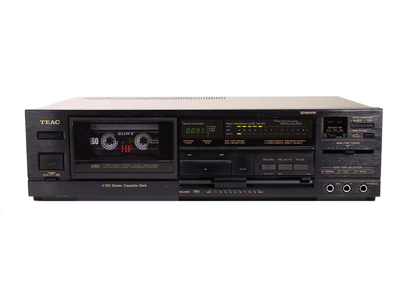 TEAC V-750 Series Cassette Deck w/2 MAXELL XLII 90 Tapes Trade-In