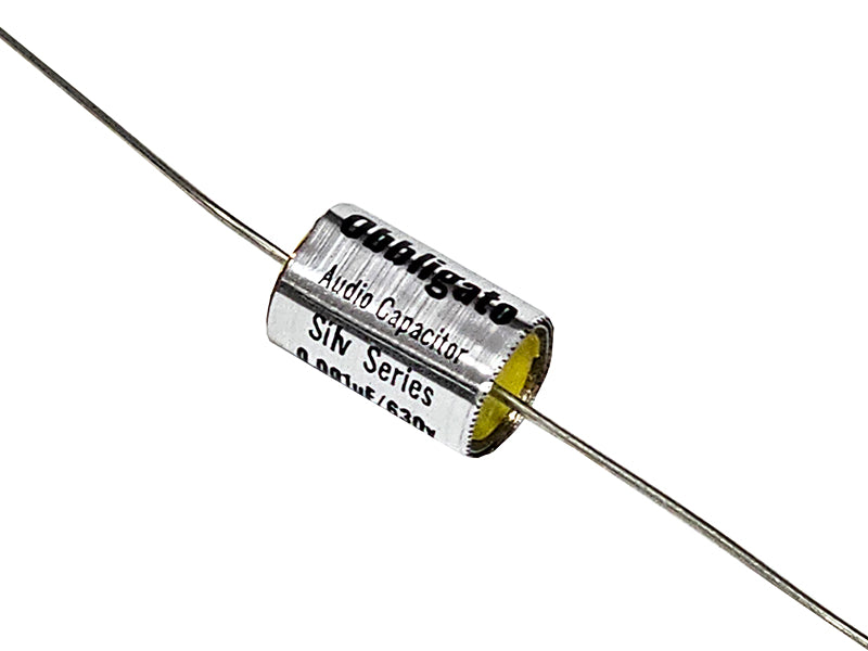Obbligato 0.0010uF 630Vdc “New” Silv Series Metalized Polypropylene Film Capacitor Axial Lead