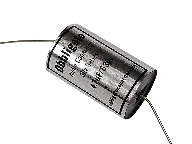 Obbligato 4.7uF 630Vdc “New” Silv Series Metalized Polypropylene Film Capacitor Axial Lead