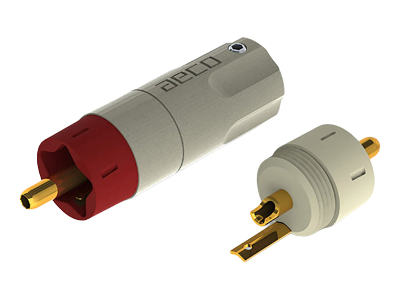 AECO Connector ARP-4045 Series Gold-Plated Tellurium Copper RCA Male Plugs Set/4