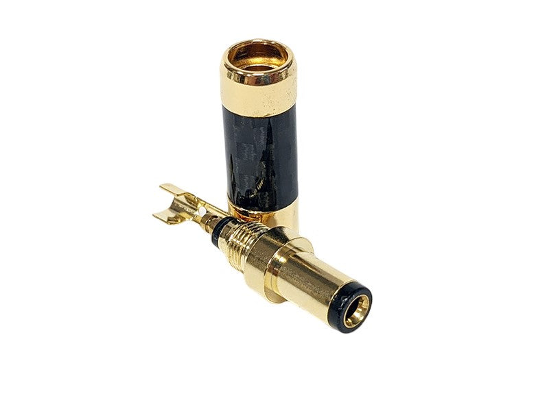 ConneX Connector Carbon Fiber, Gold-plated DC Connector, (5.5mm OD x 2.5mm ID)