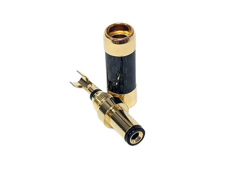 ConneX Connector Carbon Fiber, Gold-plated DC Connector, (5.5mm OD x 2.1mm ID)