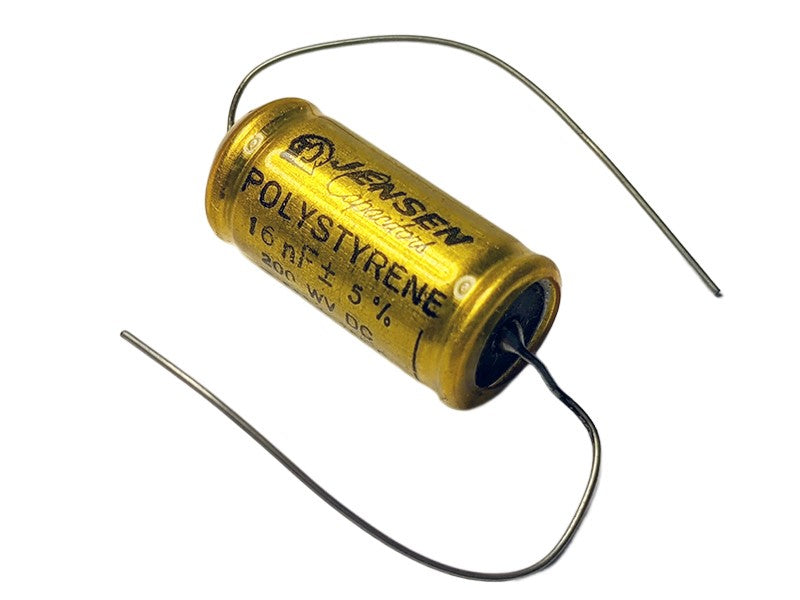 Jensen Capacitor 16nF (0.016uF/16000pF) 200 1% ATTE Series Aluminum Foil Polystyrene Axial